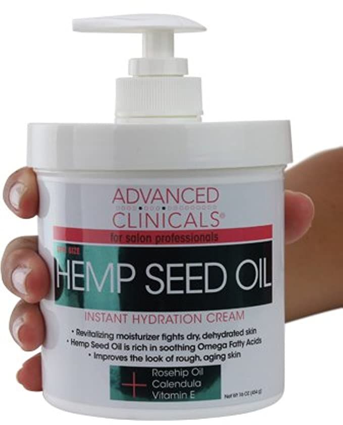 Advanced Clinicals Hemp Seed Lotion. Hemp seed oil cream for dry, rough skin with Rosehip Oil, and.. | Amazon (US)