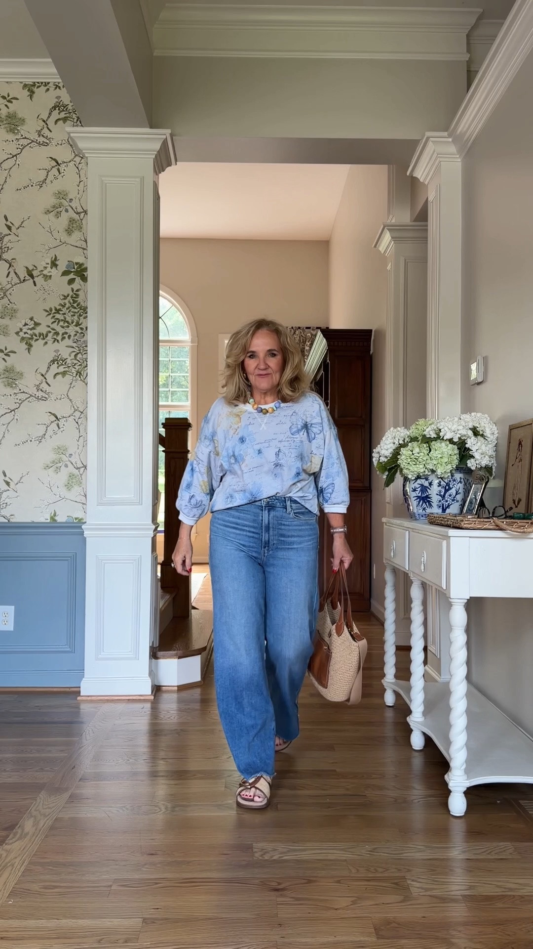 6/25-6/28 Anthropologie 20% off orders of $100+ with code NANETTE20 
Sweatshirt size medium 
Jeans size 29 petite I would recommend sizing up if you want them more relaxed they do run small

#LTKOver40 #LTKootd #LTKPetite