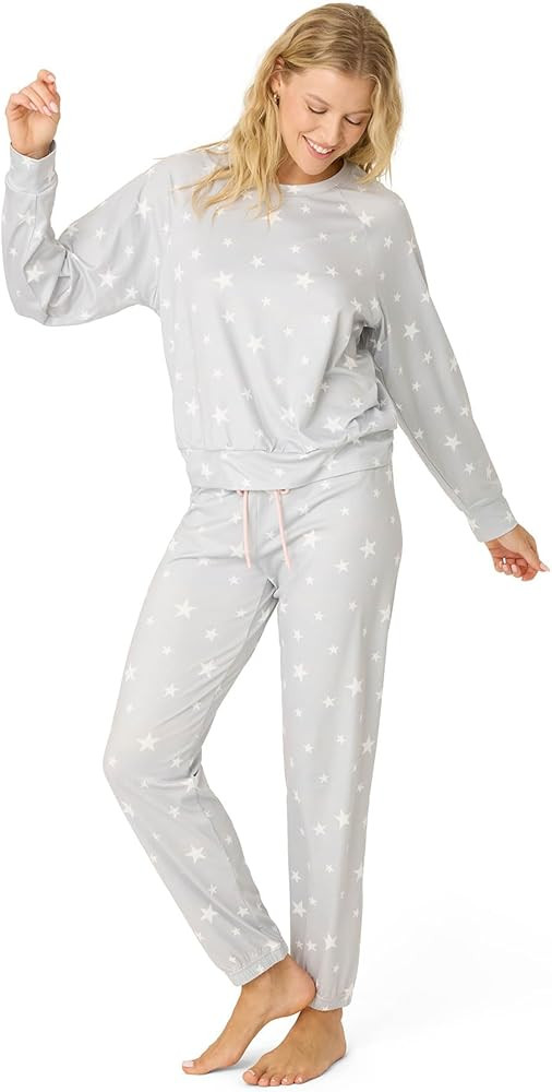 PJ Salvage Women's [Amazon Exclusive] Cloud Jersey Jogger Pajama 2-Piece Pj Set | Amazon (US)