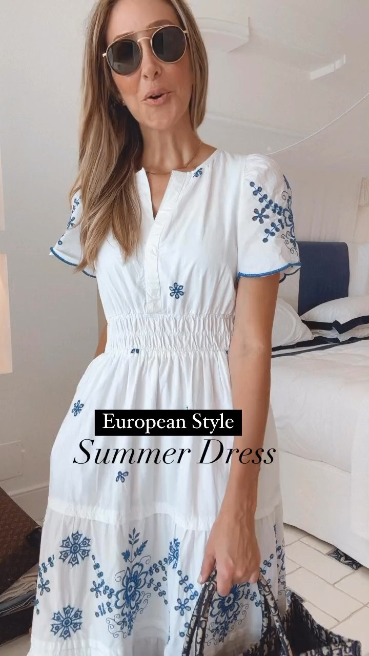 European style summer dress 🩵
Gorgeous, comfortable, elegant, and flowing dress that I wore in Capri, Italy two years ago and I’m still obsessed with. 
Fits true to size and I’m wearing size small
Summer outfits
Summer dresses

#LTKootd #LTKOver40 #LTKU