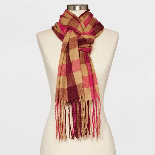 Women's Lightweight Plaid Blanket Scarf - A New Day™ | Target