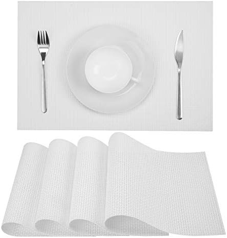 Zupro 18"x12"PVC Braided Placemats for Dining Table,Heat-Resistant Placemats Stain Resistant Anti... | Amazon (US)