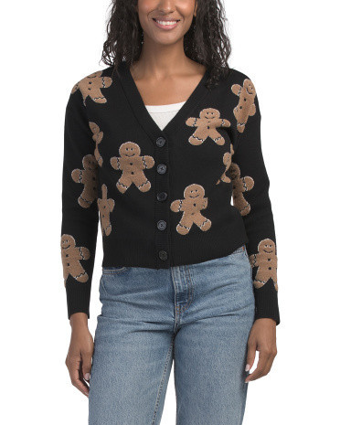 Gingerbread Cardigan, Nylon/Polyester/Viscose | TJ Maxx