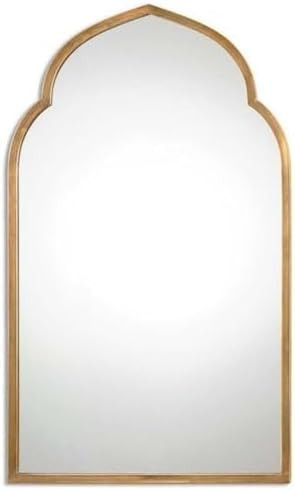 Beaumont Lane 40" x 24" Contemporary Arch Wall Mirror with Hand Forged Metal Frame, for Decor, in... | Amazon (US)