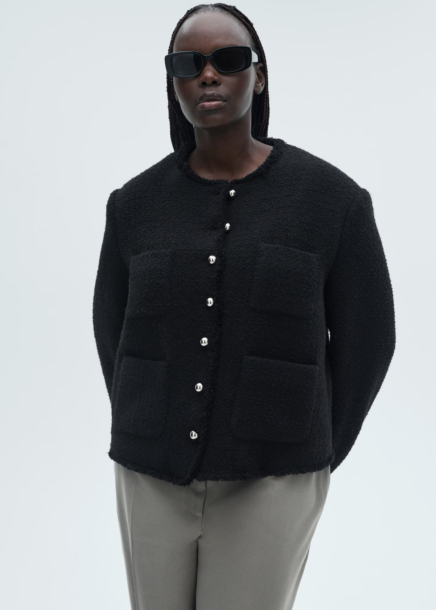 Tweed jacket with jewel buttons - Women | MANGO USA | Mango (US/MX/AU)