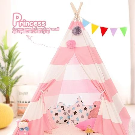 Topcobe Tents for Girls, Play Tents for Girls, Outdoor Indoor Teepee Tents for Kids, Birthday Gift P | Walmart (US)
