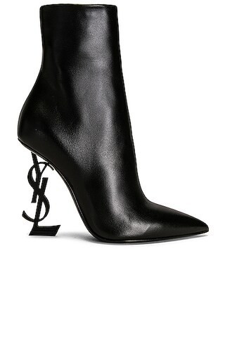 Saint Laurent Opyum 110 YSL Heeled Boots in Black | FWRD 