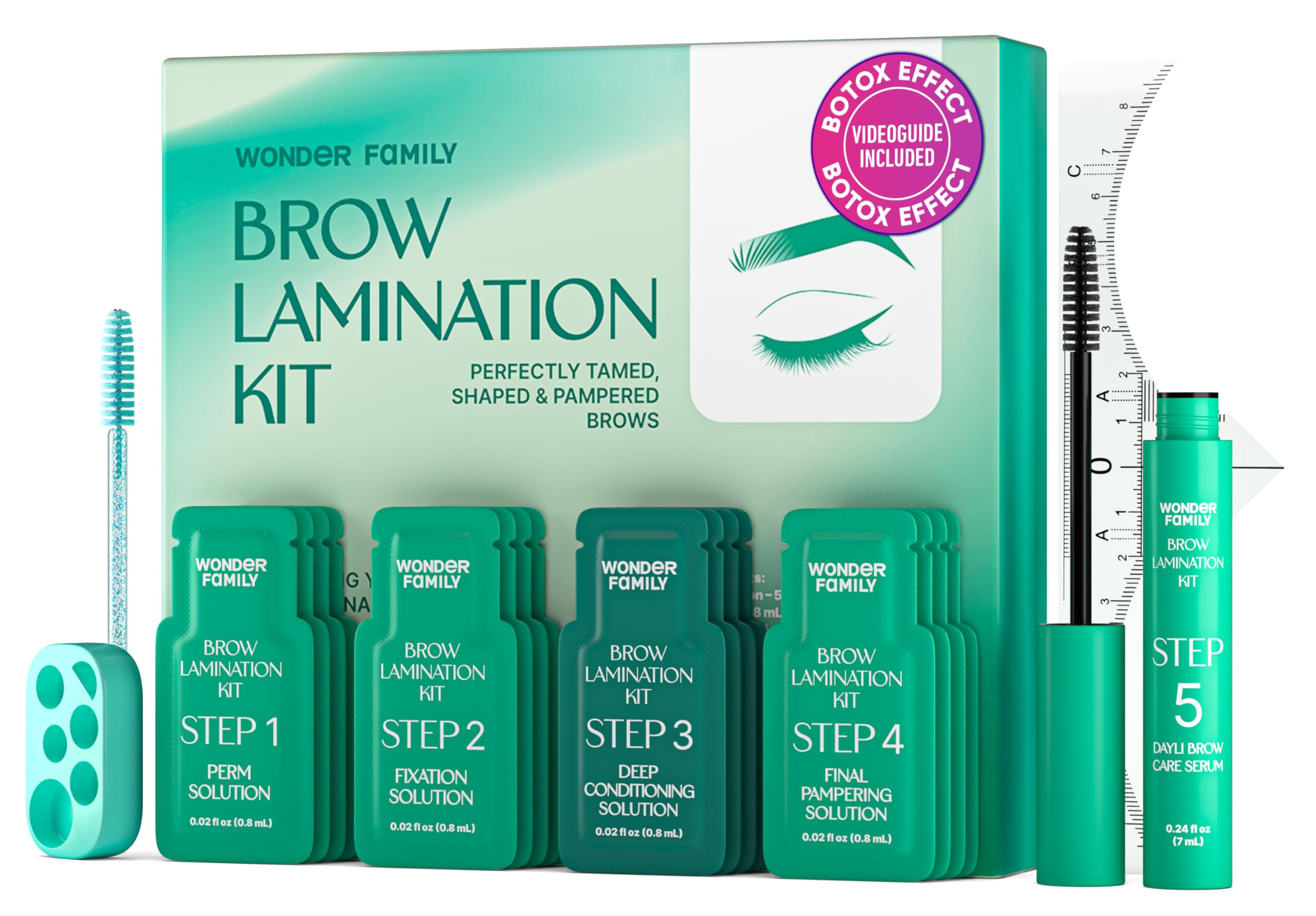 5 Step Eye Brow Lamination Kit - Eyebrow Kit for Women with Brow Lamination Gel & Brow Brushes - ... | Amazon (US)