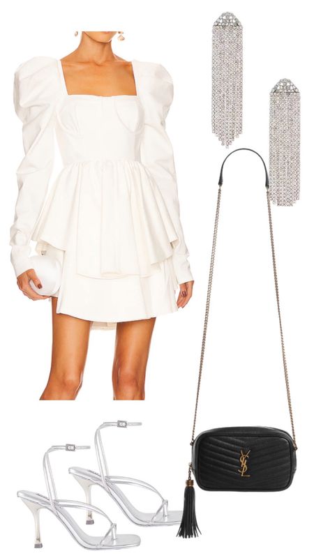 Bridal shower outfit inspo! 

elegant long sleeve look with silver statement earrings & silver Steve Madden heels. 

#LTKwedding