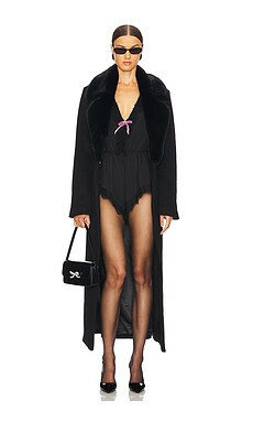 Lovers and Friends Wainscott Coat in Black from Revolve.com | Revolve Clothing (Global)