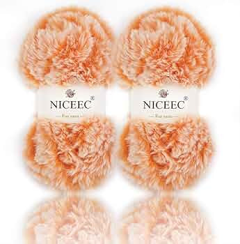 NICEEC 2 Skeins Super Soft Fur Yarn Chunky Fluffy Faux Fur Yarn Eyelash Yarn for Crochet Knit-Tot... | Amazon (US)