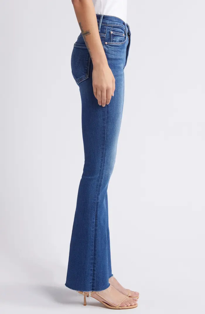 High Waist Fray Hem Flare Leg Jeans | Nordstrom