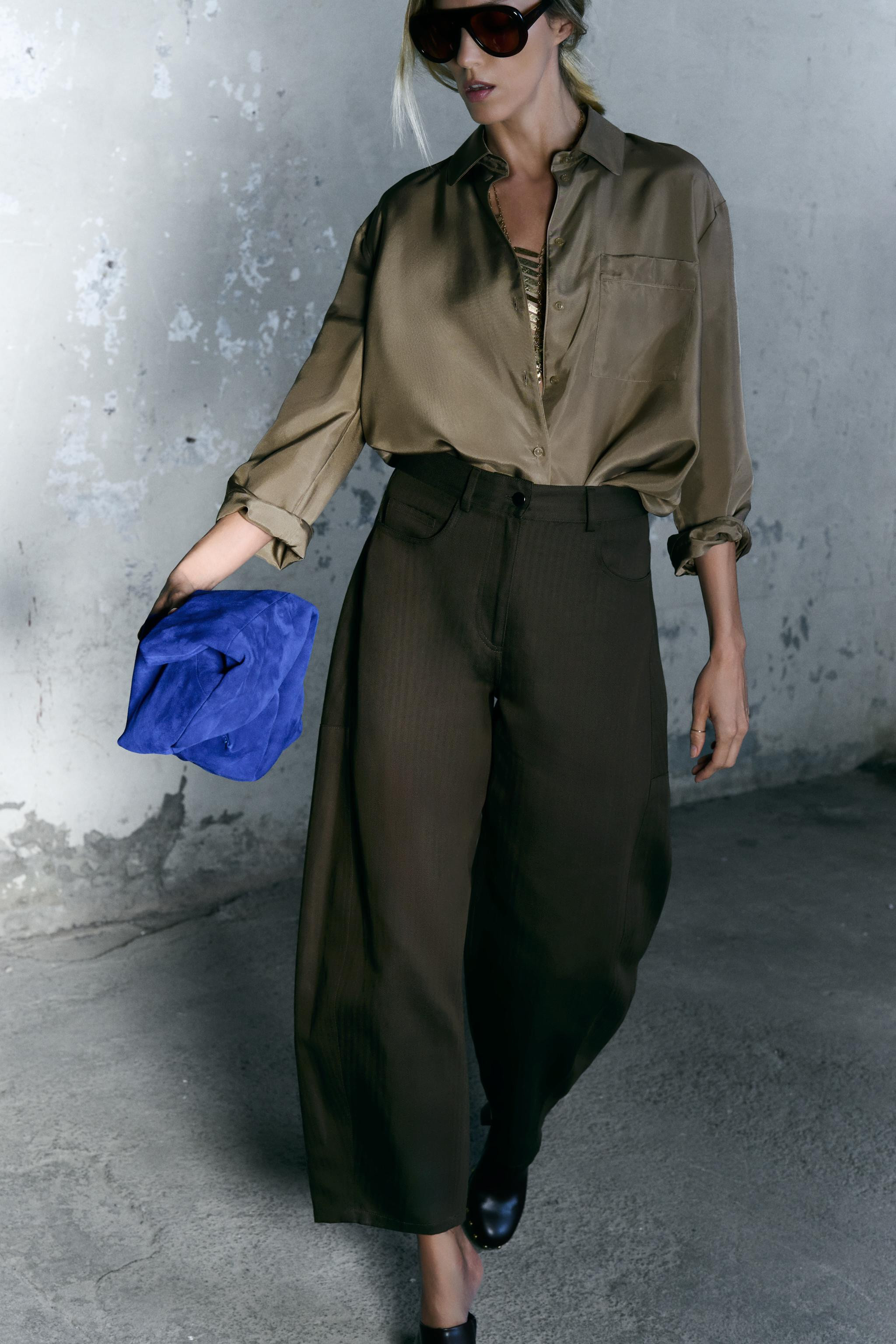 ZW COLLECTION SILK POCKET SHIRT | Zara US