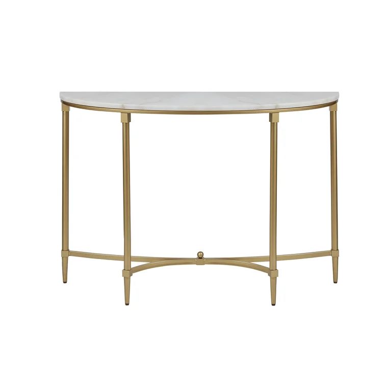 Bordeaux Gold Metal Marble Console Table | Wayfair North America