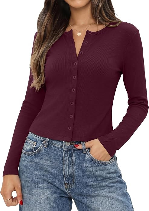 GRECERELLE Women's Cropped Ribbed Knit Y2k Cardigan 2026 Fall Outfits | Amazon (US)