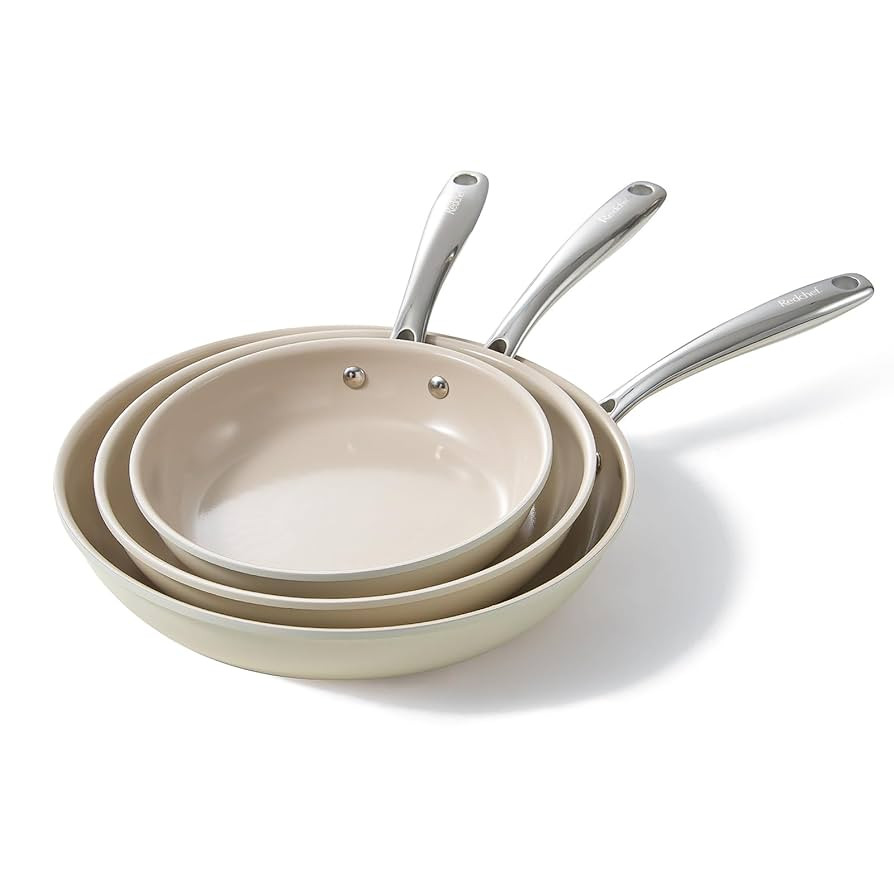 Redchef Nonstick Frying Pans Set, Ceramic Pan Skillet, Non Toxic Pans for Cooking, 8" 9.5" 11" Ce... | Amazon (US)