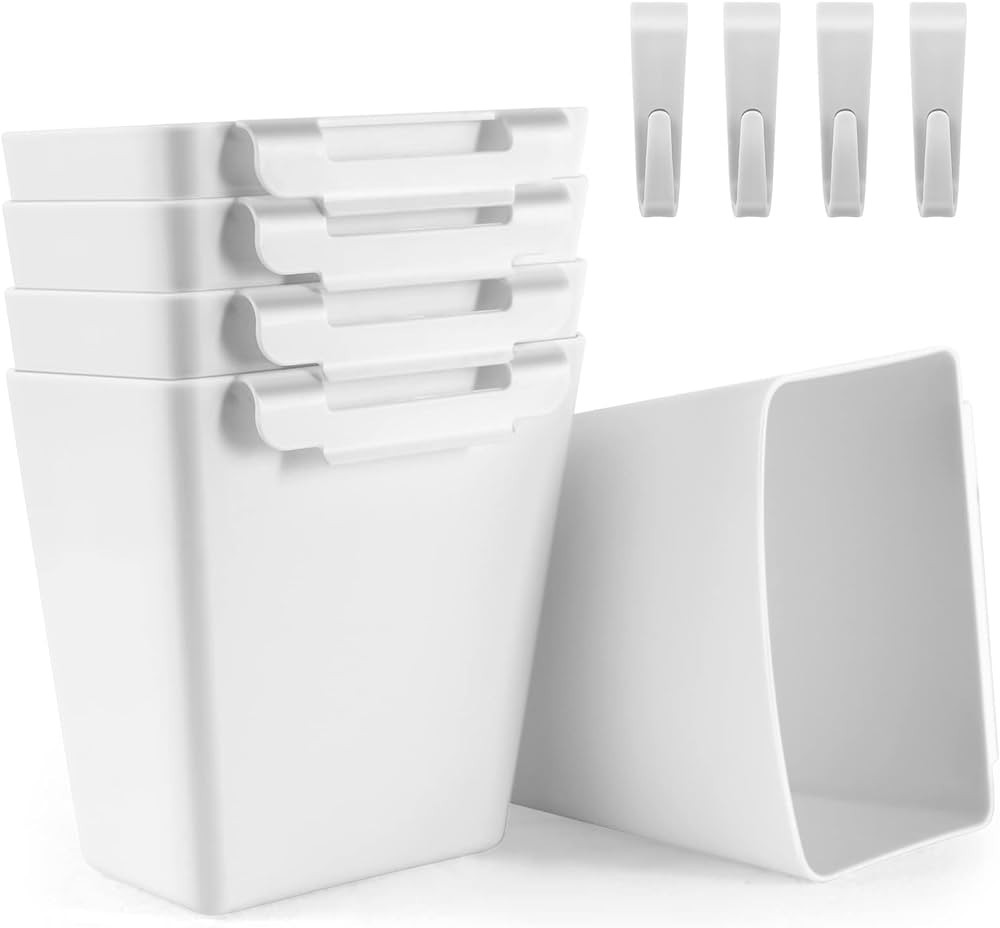 LEZIOA 5 Pack Hanging Cup Holders, Multipurpose Rolling Cart Accessories Utility Cart Accessories... | Amazon (US)