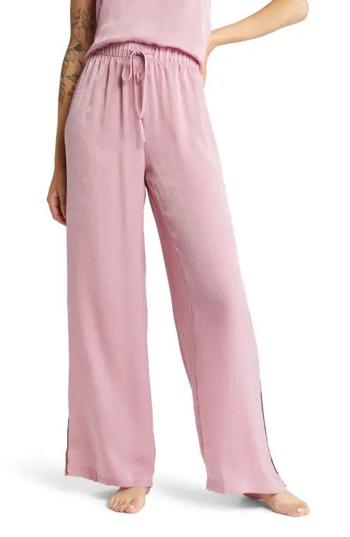 BP. Satin Wide Leg Pants in Pink Lilac at Nordstrom, Size Small | Nordstrom