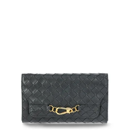Time and Tru Women's Scarlet Envelope Wallet, Black | Walmart (US)