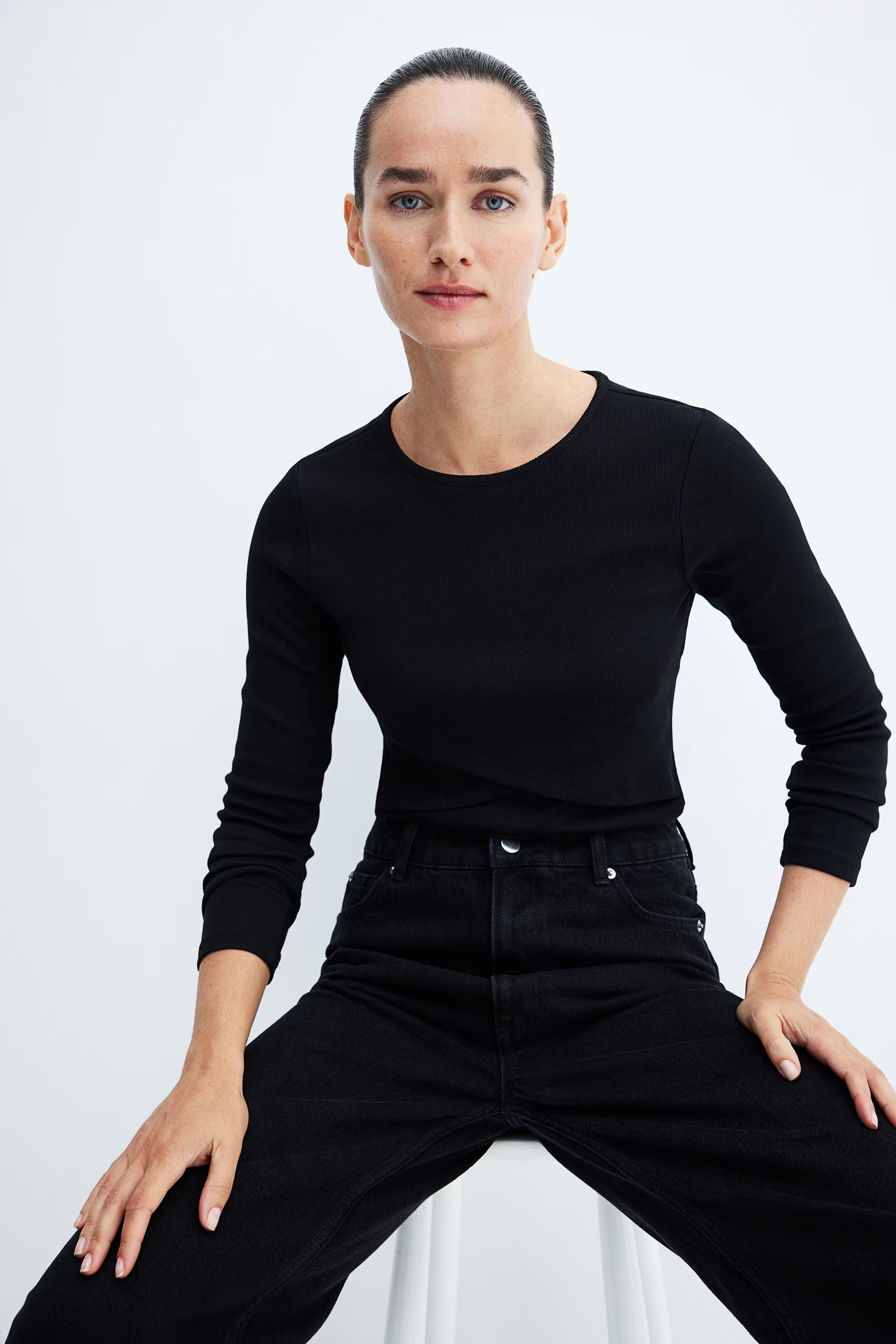 MAMA Ribbed Nursing Top - Black - Ladies | H&M US | H&M (US + CA)