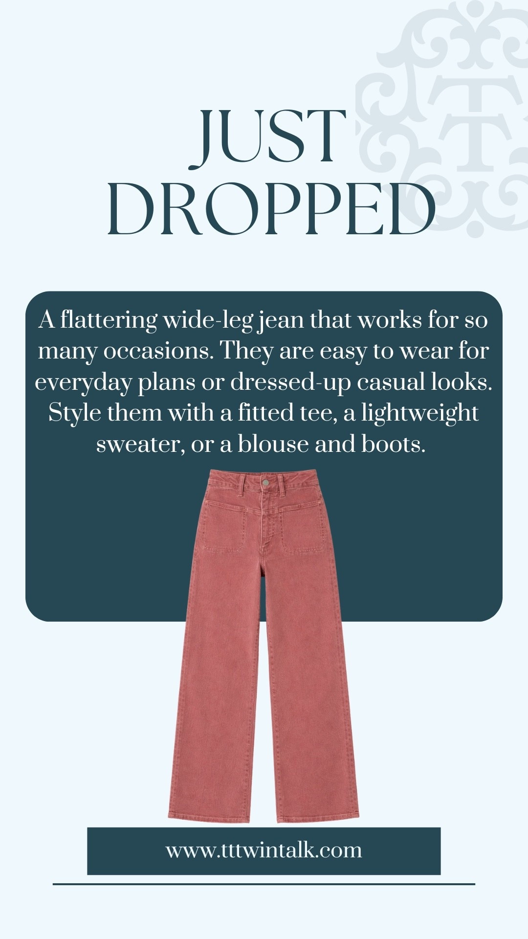 A flattering wide-leg jean that works for so many occasions. They are easy to wear for everyday plans or dressed-up casual looks. Style them with a fitted tee, a lightweight sweater, or a blouse and boots. 

#LTKMidsize #LTKSeasonal #LTKOver40