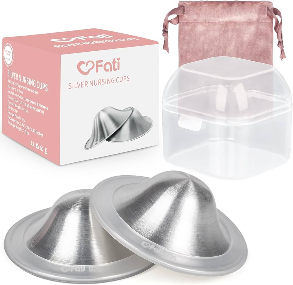 The Original Silver Nursing Cups, Nipple Covers for Breastfeeding Essentials, Nipple Shields for ... | Amazon (US)