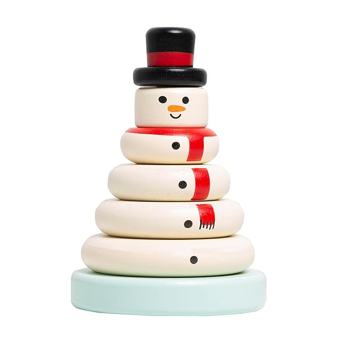 Pearhead Christmas Snowman Stacking Toy Set, Holiday Toys for Toddlers, Baby Nursery Holiday Déc... | Amazon (US)