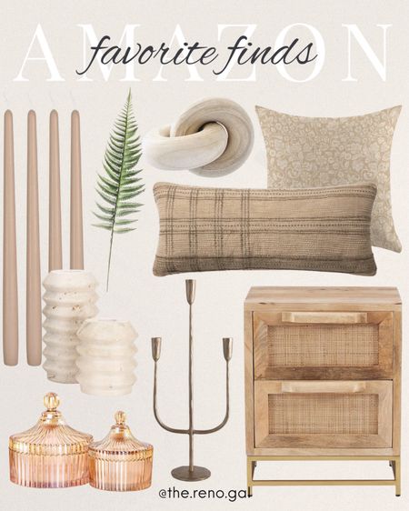 Stunning and affordable Amazon home decor finds. These are my current favorite Amazon finds right now. 😍

Cane drawer nightstand, two drawer nightstand, gold candle stick holder, gold glass jar, white candle holder, white organic candle holder, beige candles, tall candles, tapered candles, neutral pillow, lumbar pillow, tan plaid pillow, floral tan pillow, wood link, greenry stems 

#amazonhome #amazonfinds #amazonmusthave #founditonamazon

#LTKHome #LTKSaleAlert #LTKFindsUnder100