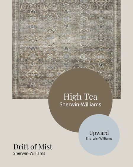 Loloi II Layla Area Rug and paint color combinations | Loloi Layla Antique/Moss | Sherwin Williams Paint Colors | Peel and Stick Paint Colors | Area Rug and Wall Color Combinations 

#LTKhome