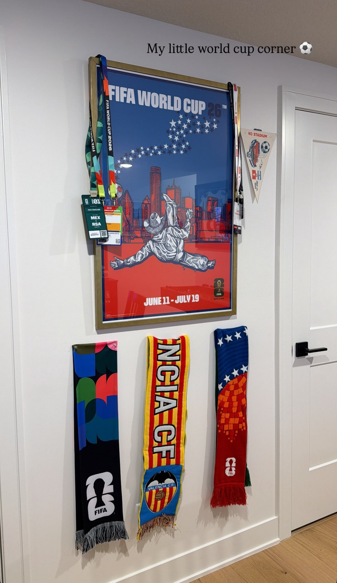 My little World Cup corner ⚽️🏆 Slowly turning the house into a soccer museum and I’m not mad about it 😂

#WorldCup #FIFAWorldCup #WorldCup2026 #SoccerDecor #HomeDecor #SportsDecor #SoccerMom #FootballFans #HomeInspo #LTKHome #LTKFinds #ShopLTK 

 #LTKHome