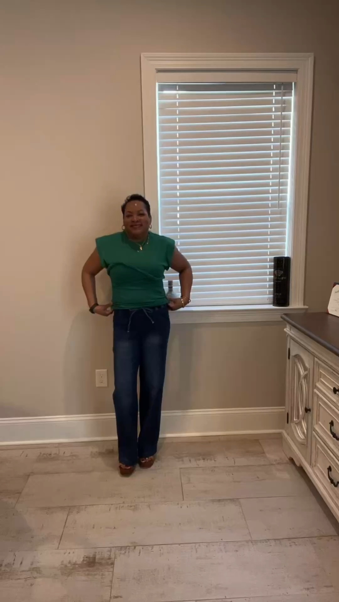 ~ When your denim fits this good, the outfit is already complete. 👖🤍✨ 
I love this look!

Shop the look on my LTK page.

Follow the main link in my bio.

# What I'm wearing:
*  Shirt: @Micas
*  Pants: Amazon on LTK
*  Shoes: DSW on LTK
*  Jewelry : Amazon on LTK 

#OOTD #DenimLove #WideLegJeans #StyleInspo

#LTKootd #LTKOver40 #LTKPetite