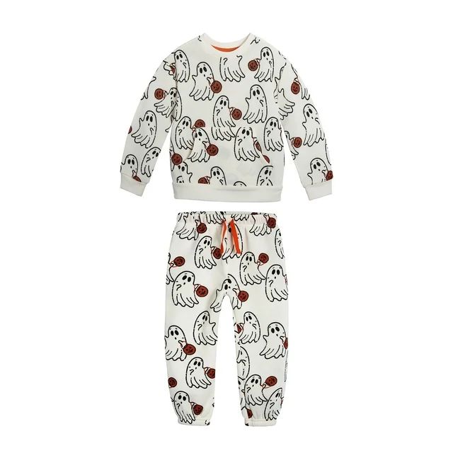 Wonder Nation Toddler Boy Halloween Sweat Set, Sizes 2T-5T | Walmart (US)