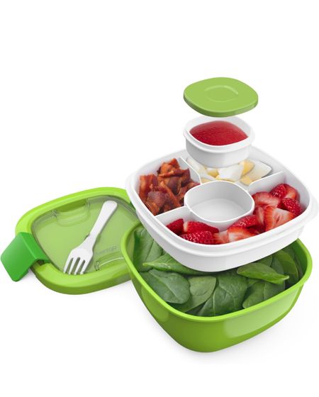 Plastic Salad Bento Food Storage
Container Set lime green 

#LTKFamily #LTKGiftGuide #LTKHome