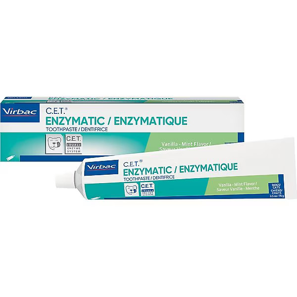Virbac C.E.T. Enzymatic Vanilla Mint Flavored Dog & Cat Toothpaste, 70 gram | Chewy