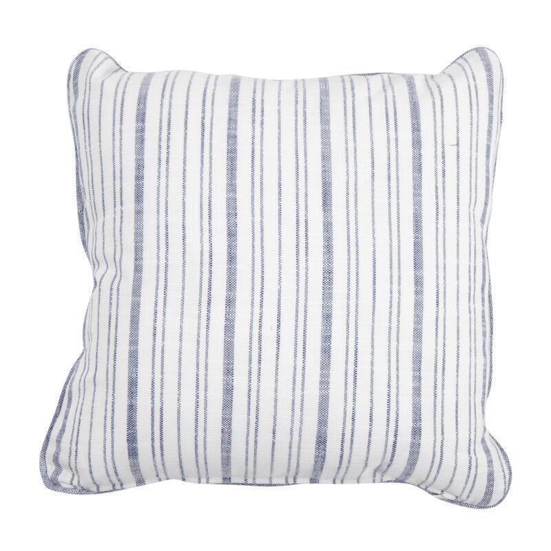 Emilia Outdoor Pillow, Indigo Stripe | One Kings Lane