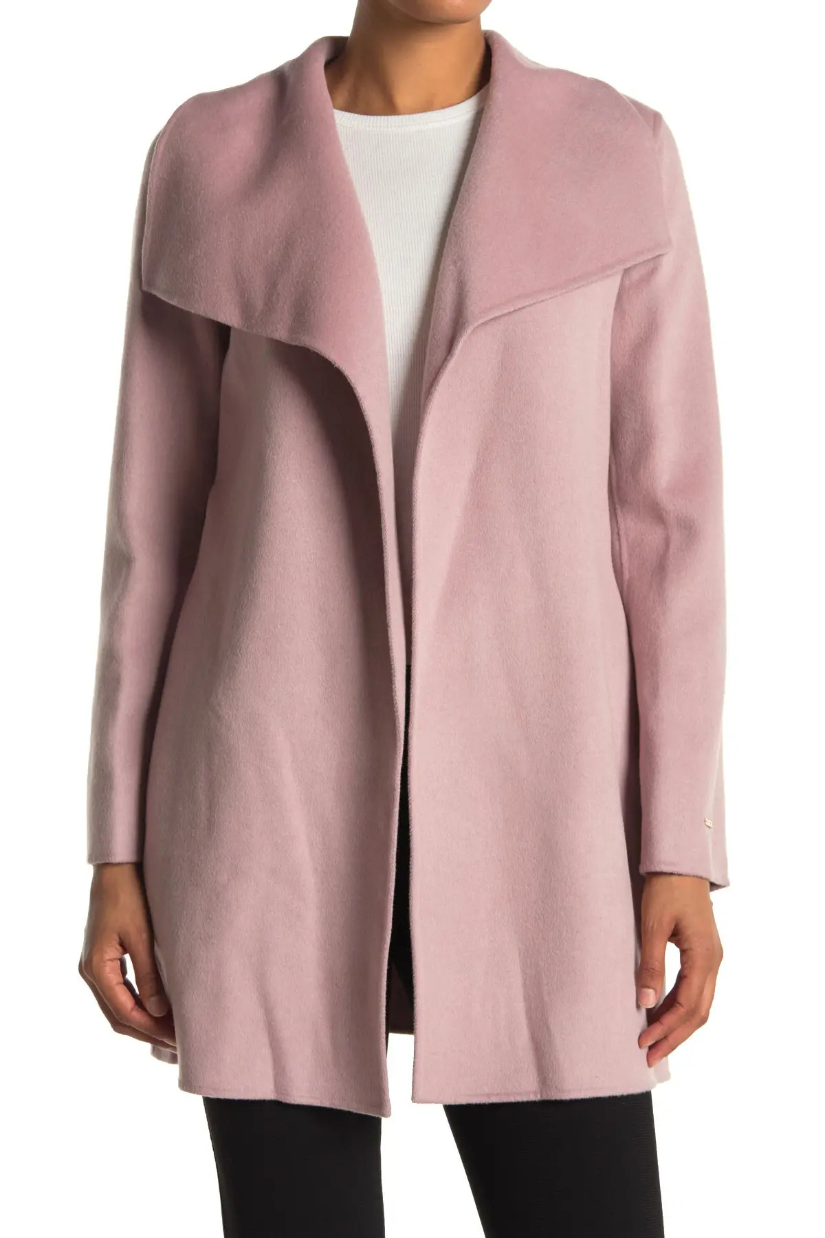 Tahari | Ella Wing Collar Tie Waist Wool Blend Coat | Nordstrom Rack | Nordstrom Rack