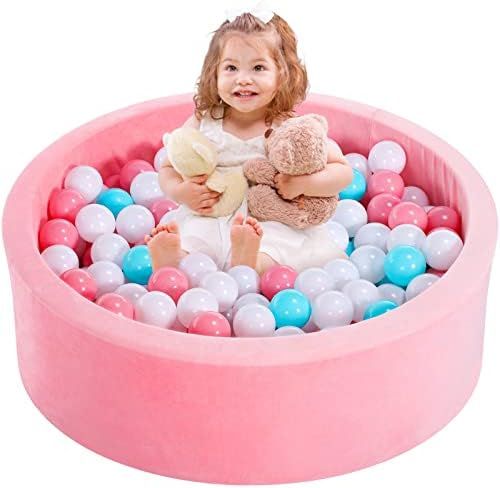 Moncoland Round Foam Kids Ball Pit for Toddlers, Large Baby Ball Pit with Soft Sponge Kids Play Tent | Amazon (US)