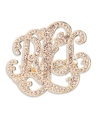 Lauren Ralph Lauren Crystal Stone Script Pin - Macy's | Macy's