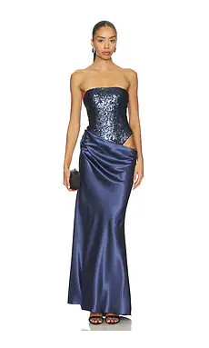 ALL THE WAYS Carrie Maxi Dress in Navy from Revolve.com | Revolve Clothing (Global)