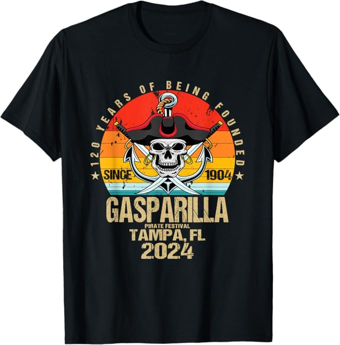Gasparilla 2024 Tampa's Pirate Festival After 120 Years T-Shirt | Amazon (US)