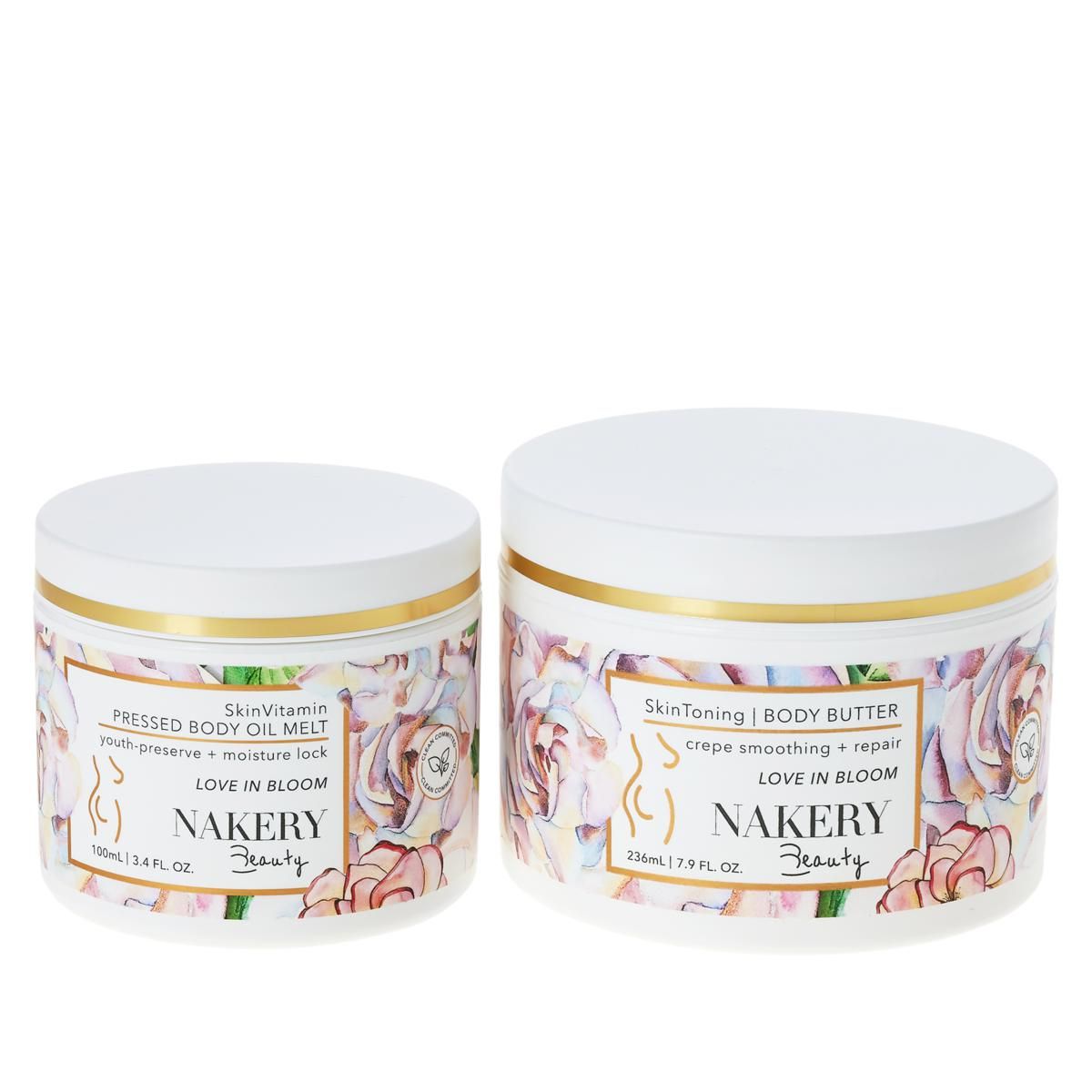 Nakery Beauty Love in Bloom Body Butter & Pressed Body Oil | HSN