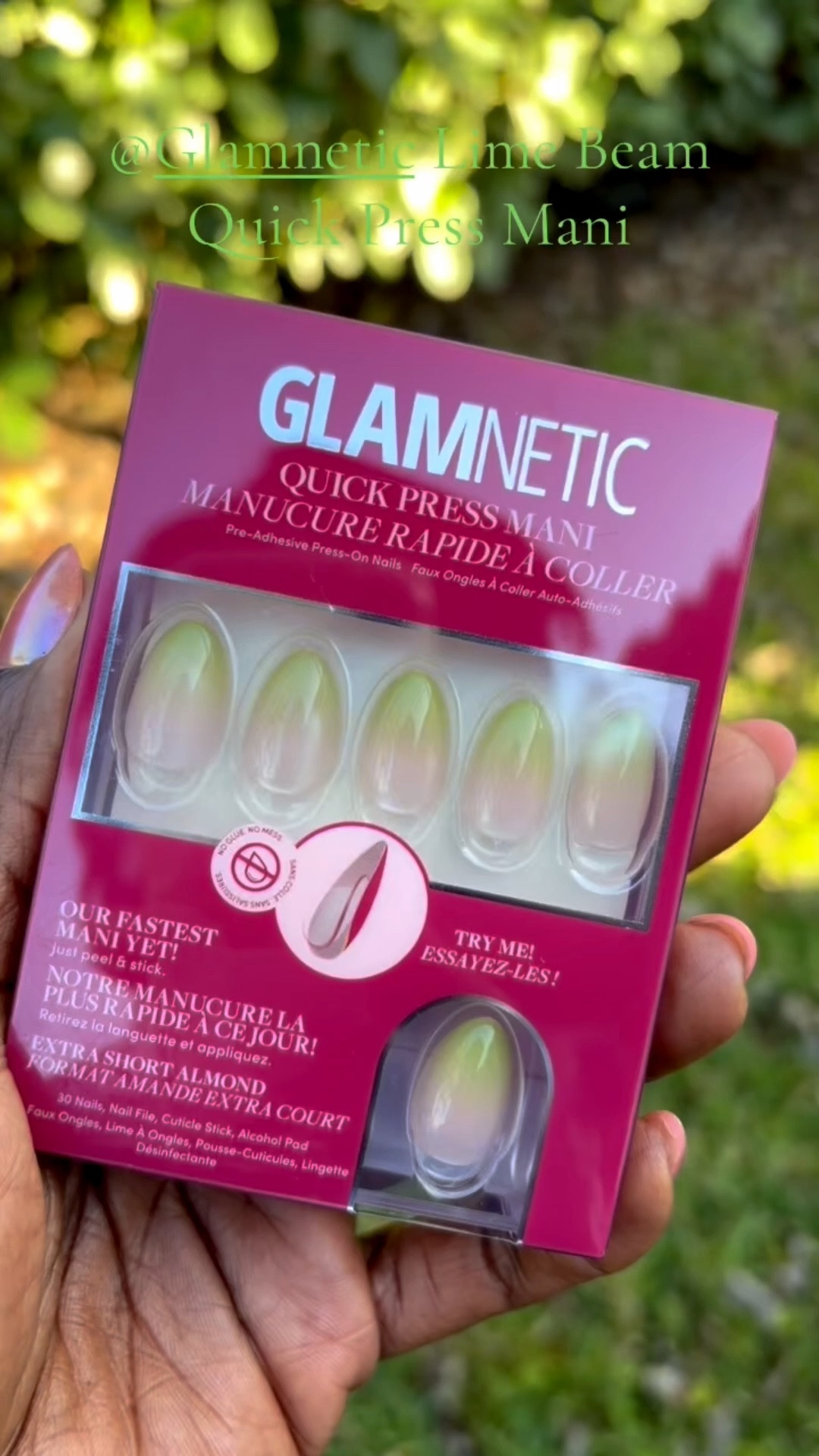 First time trying the Quick Press Mani from Glamnetic and I’m actually impressed 👀💅🏽 No glue, just peel & stick… we’ll see how they hold up!

This shade “Lime Beam” is giving soft glam meets spring vibes 🌿✨, a shimmery nude base that fades into the prettiest lime green tip. Super cute, super easy, and perfect when you need a quick set without the mess.

Would you ditch the glue for these?? 👇🏽💭

#Glamnetic #PressOnNails #SpringNails #EasyBeauty

#LTKFestival #LTKselfcare #LTKOver40
