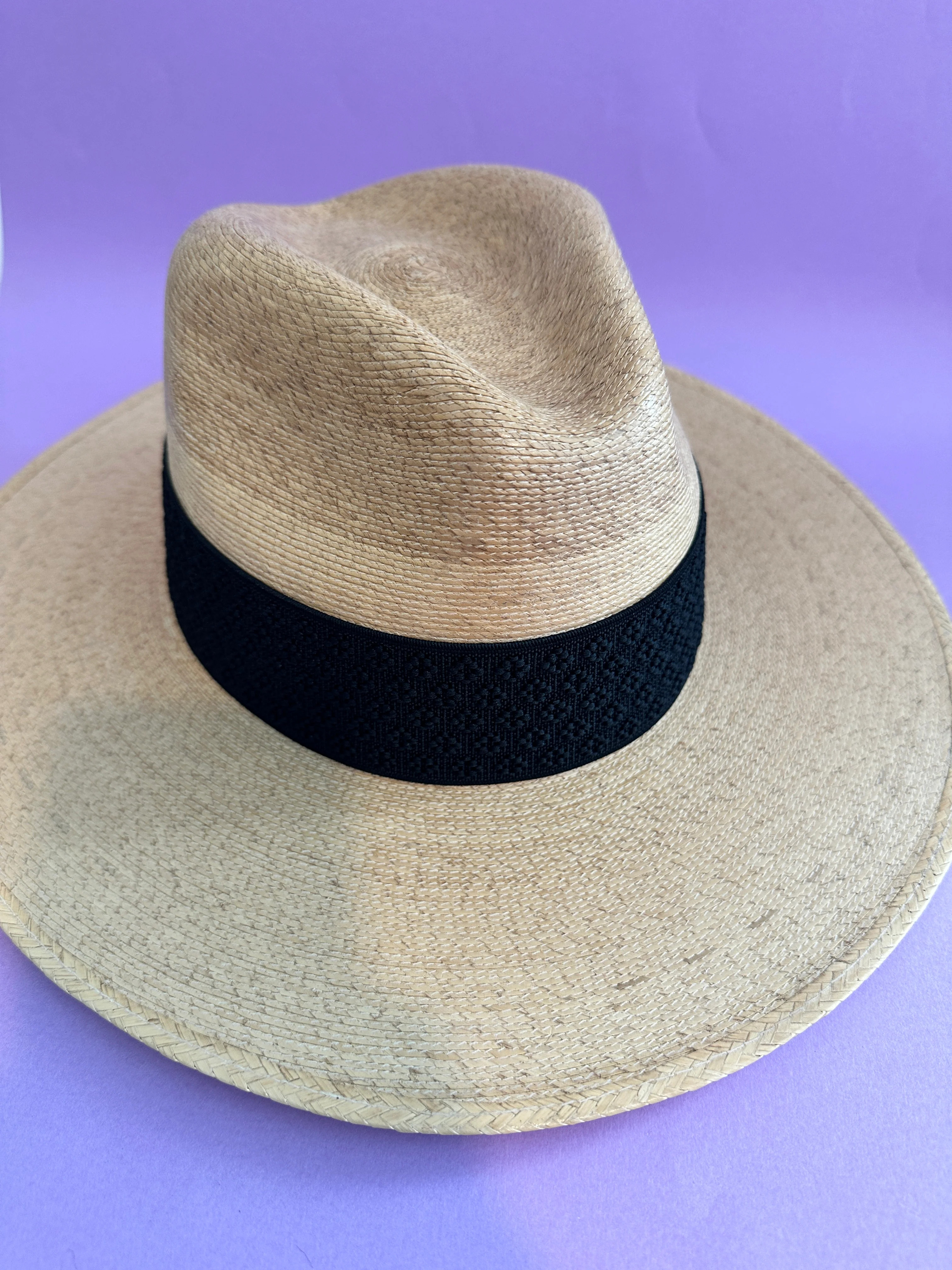 2” Black Textured Hat Band | Bandette Bands