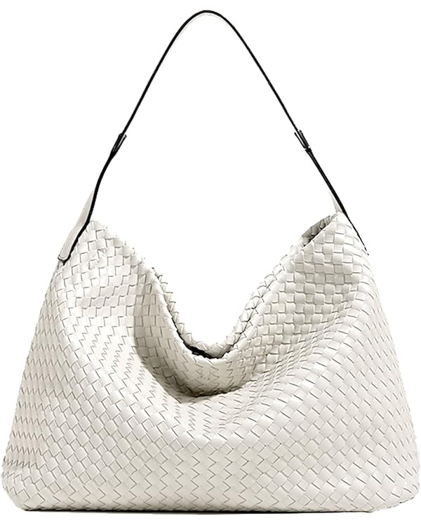Women Boston Bag Woven Tote Vegan Leather Handbags Female Satchel Messenger Bag Fashion Shoulder ... | Amazon (US)