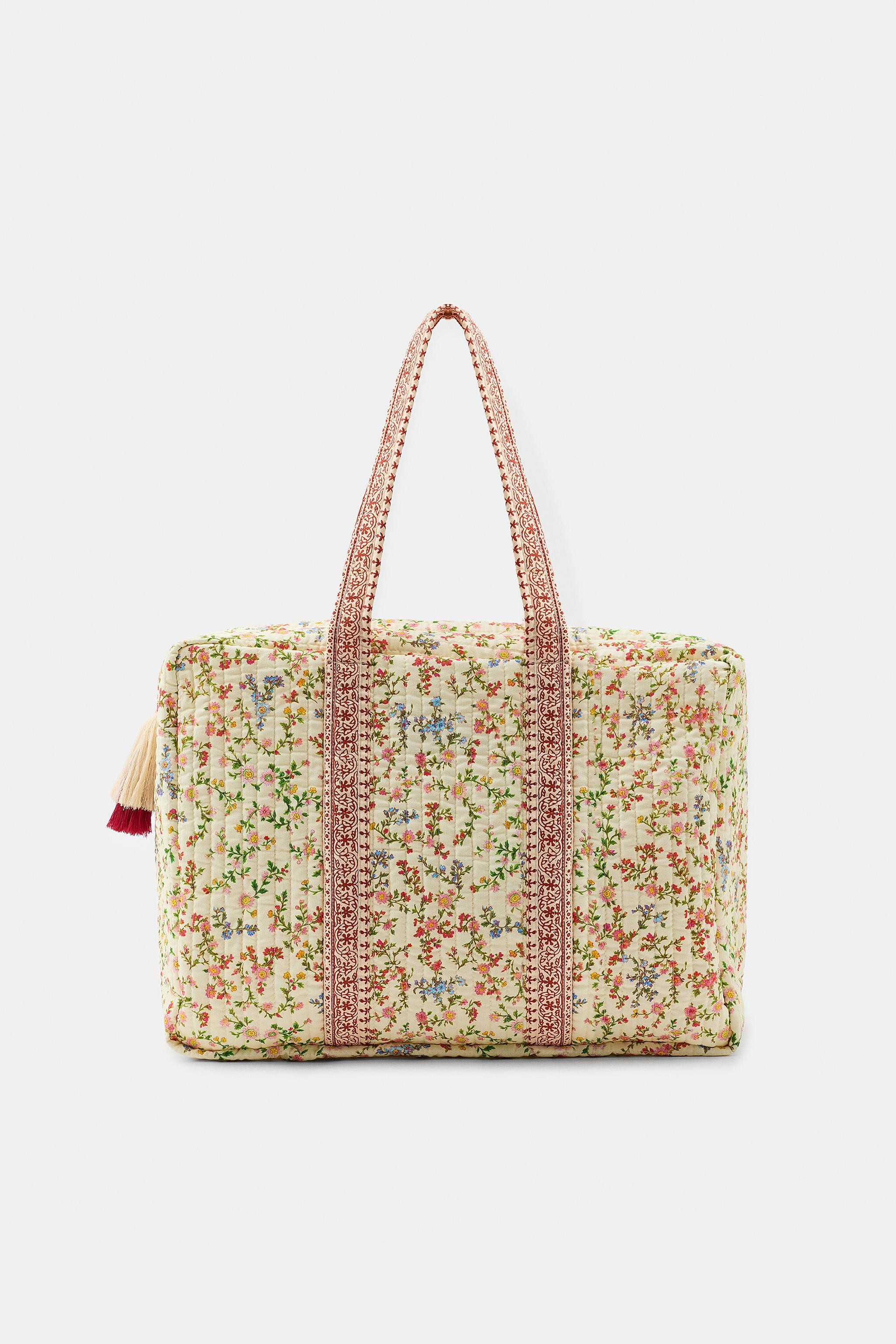 FLORAL PRINT QUILTED BAG | Zara US
