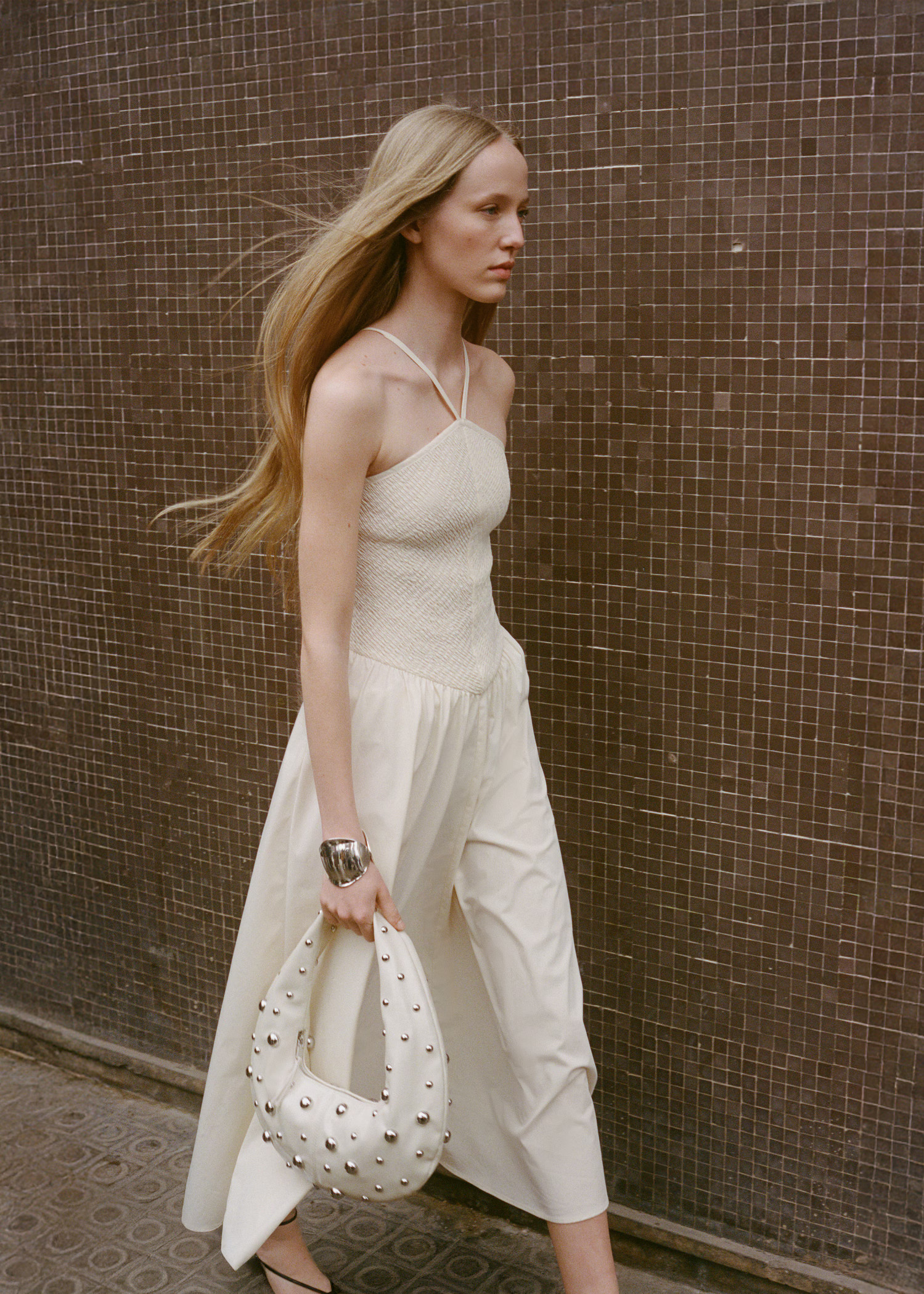 Combined halter-neck dress - Women | MANGO USA | Mango (US/MX/AU)