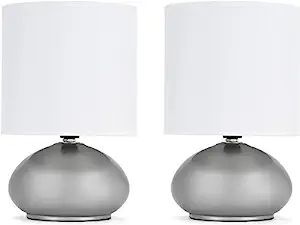 Catalina Lighting 18581-000 Transitional 2 Pack Matching Small Touch Table Lamp Set, 9.25, Classi... | Amazon (US)