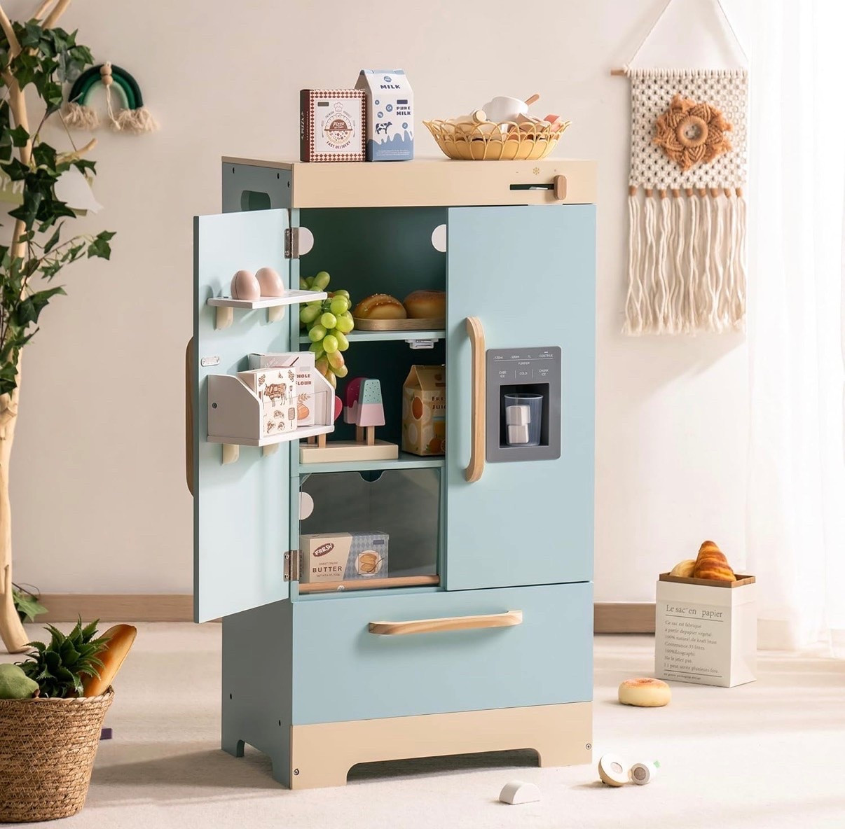 ROBOTIME Toy Kitchen Wooden Fridge, Play Refrigerator for Kids & Toddlers, Wooden Fridge Freezer Set with Ice Maker and Foods, Pretend Play Kitchen Playset for Ages 3+

Amazon toys
Kids toys

#LTKBaby #LTKKids