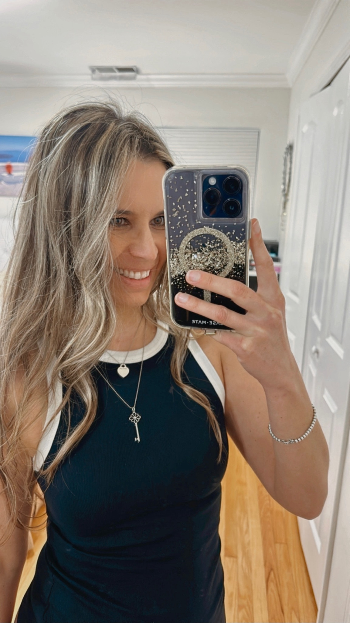 Target, black tank top with white rim is only eight dollars and such a great quality. I have these sops in almost all colors.
I’m wearing size small.
I’m 5’5” 122 lbs 

My iphone case is Amazon find and live it! I think it is unique ❤️

#LTKSpringSale #LTKsalealert #LTKover40