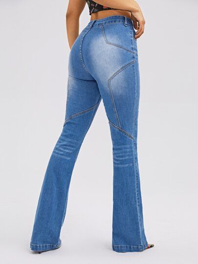 High Waist Flare Leg Jeans | SHEIN